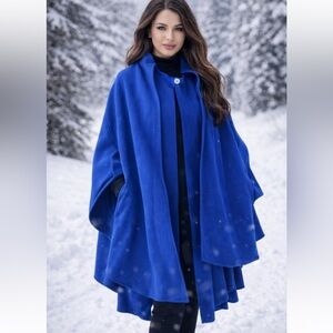 RARE Eric Lewis Wool and Cashmere Made In Dublin Ireland Cloak Cape Vintage OOAK